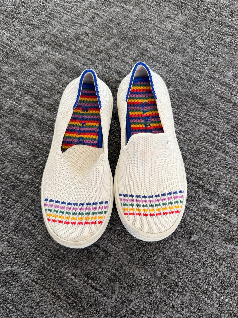 Kids Rothys Sneakers with Rainbow Accents